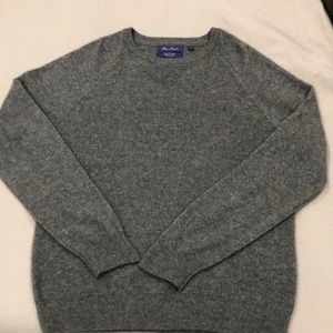 Alan Flusser men’s large grey cashmere sweater